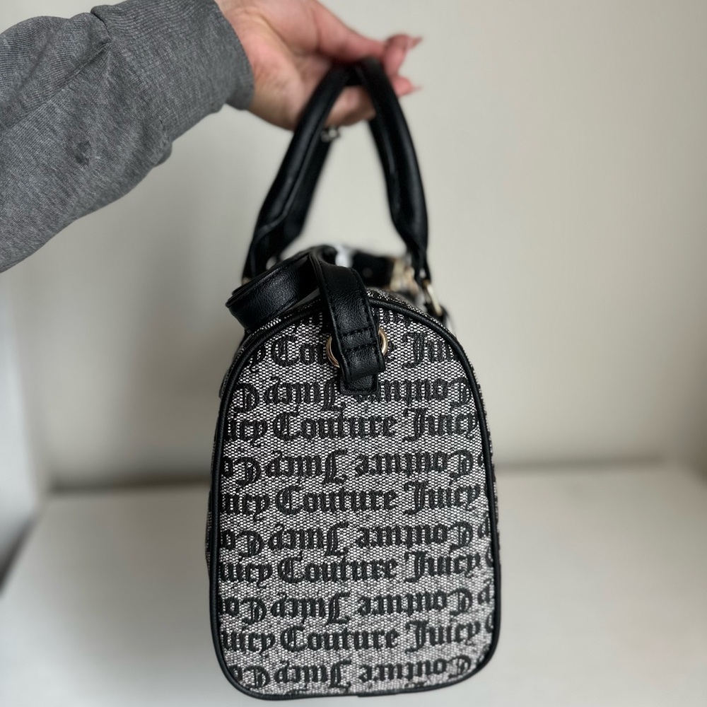 Juicy Couture Black Beige/ Liquorice Freshly Picked Satchel - Picture 2 of 4